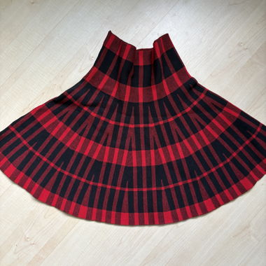 Red Black Plaid Skirt