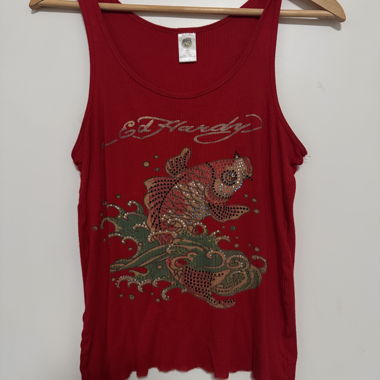 Canotta rossa Ed Hardy