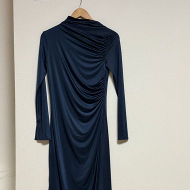 Navy blaues langes Kleid 
