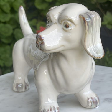 Statuette chien en ceramique