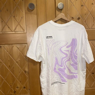T-shirt Lost Youth Bianco Lilla S