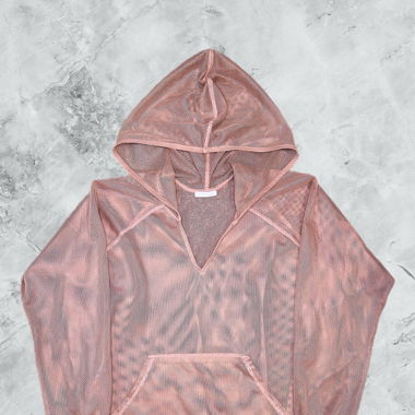 fishnet gym hoodie