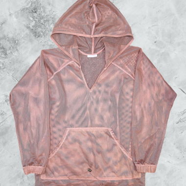 fishnet gym hoodie