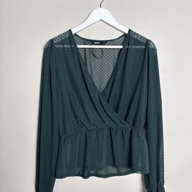 ONLY sheer Wickelbluse mit Durchsicht-Effekt