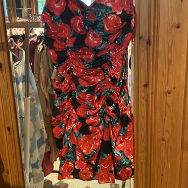 Sommer Trägerkleid-Rosen