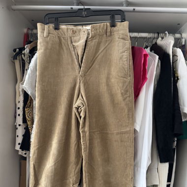Pantalon en velours côtelé marron