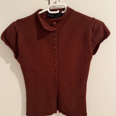 Cardigan in maglia a maniche corte
