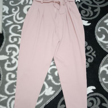 Pantalon en tissu rose / pantalon de costume Taille 36 (UE)