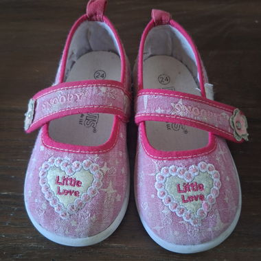 Baskets enfants roses Snoopy