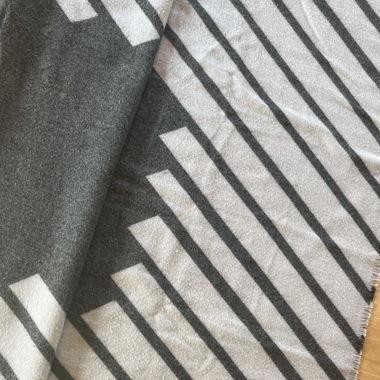 Long grey & black scarf (light-coloured)