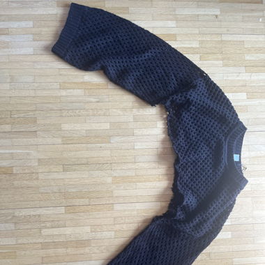 Black Self-Cut Shrug