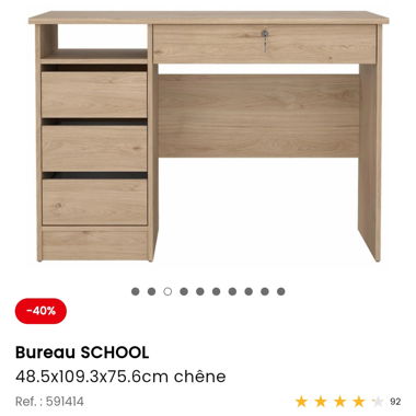 Scrivania in rovere