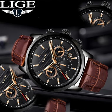 LIGE Men's Quartz Wristwatch / Chronograph
