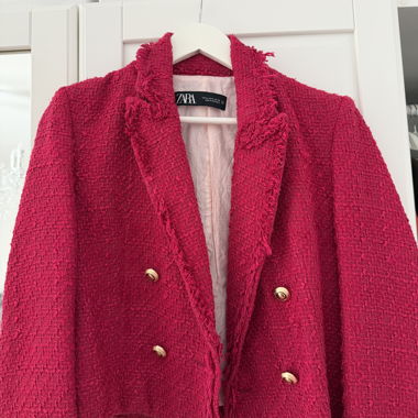 Blazer Bouclé Zara rosa