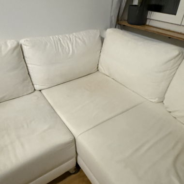 Divano angolare bianco