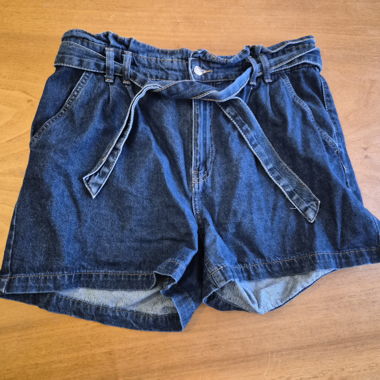 Blue denim shorts
