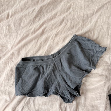 Grey short shorts