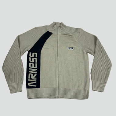 Airness knitted vintage zip-up beige