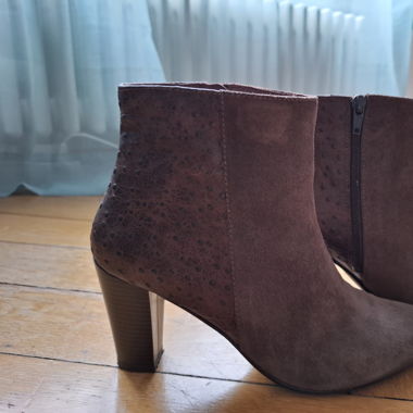 Brown ankle boots high heel 37