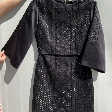 Maje Schwarzes Spitzenkleid