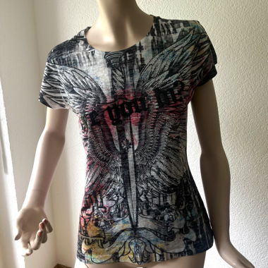 Cipo & Baxx Graphic Rhinestone Tee