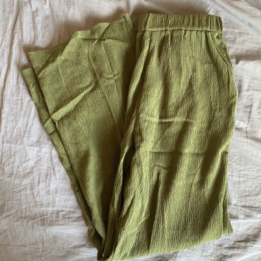 olivgrüne stoffhosen
