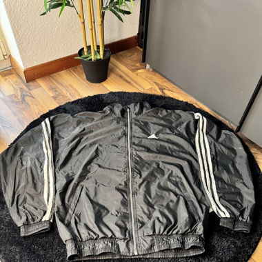 Giacca a Vento Vintage Adidas Nera – Taglia S