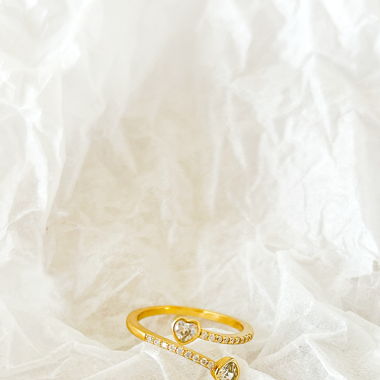 Twisted Love Zircon Ring - S925 Silver Vermeil