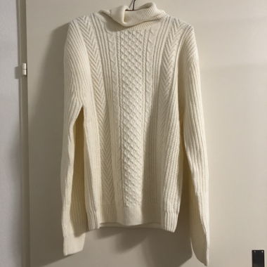Maglione Collo Alto Bianco