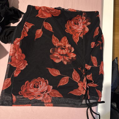 Jupe à rose  