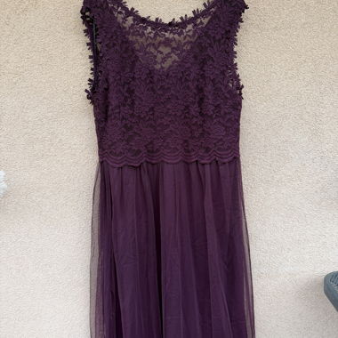 VILA elegantes violettes Spitzenkleid