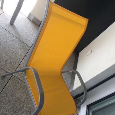 Balkon Tisch inklusive 6 Stühle mit Bezug