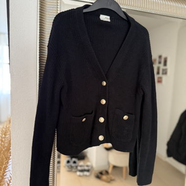 Black Button Cardigan