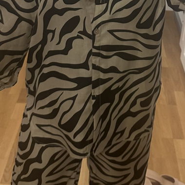 Zebra pants suit 2-piece set