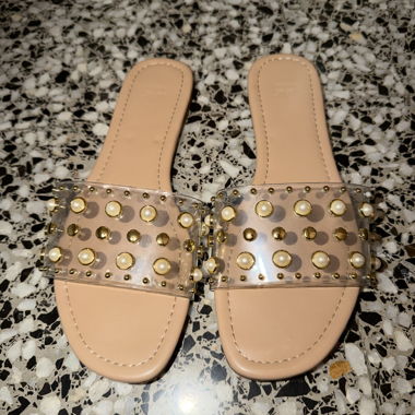 Sandali Slide con borchie