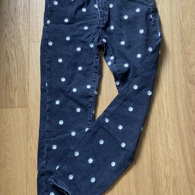 Dark Jeans with Floral Pattern