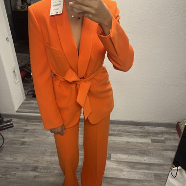 Completo blazer arancione Zara nuovo