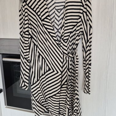 H&M Wrap Dress with Stripe Pattern
