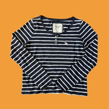 Abercrombie & Fitch Long Sleeve Stripped Top