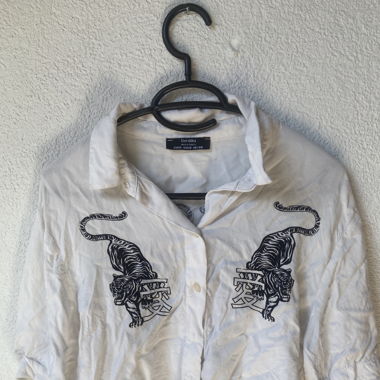 Chemise manches courtes imprimée tigre - Berska 