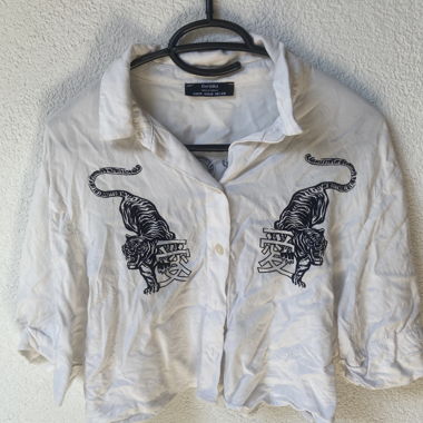 Chemise manches courtes imprimée tigre - Berska 