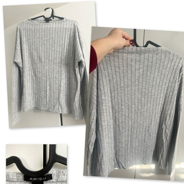Grauer Pullover