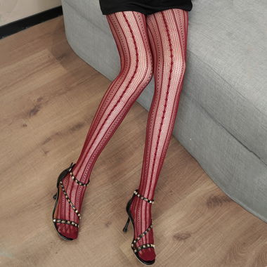 Gemusterte Fishnet-Strumpfhosen