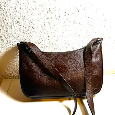 Sac Longchamp bandoulière marron - Le Foulonné.