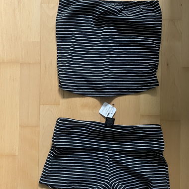 Striped Top and Shorts Set