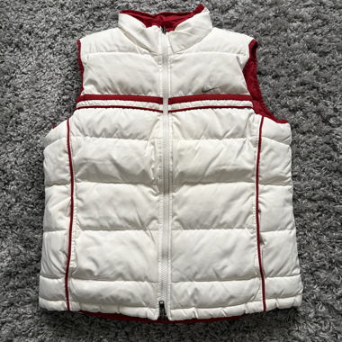 Gilet imbottito Nike reversibile rosso/bianco