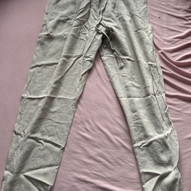 Pantalon en lin léger beige