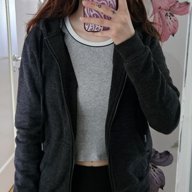 Black Zip Hoodie