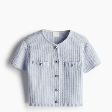 T-shirt texture bleu neuve H&M
