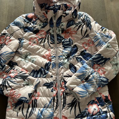Veste légère à capuche à fleurs, T. L